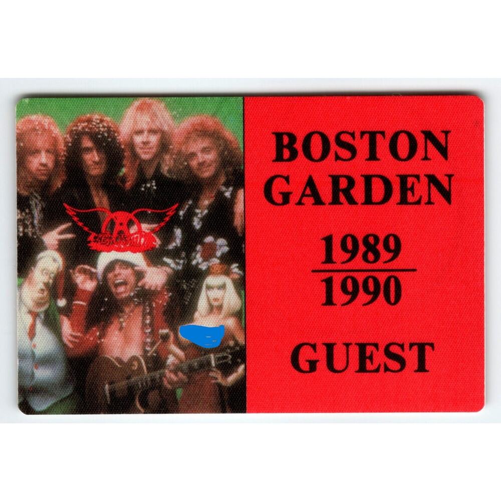Aerosmith Pump Backstage Pass 1989 - 1990 Cloth Fabric Band Shot Boston Garden